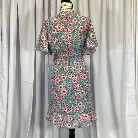 307. Blue-Green & Pink Floral Dress NWOT Size XL - Picture 2 of 5